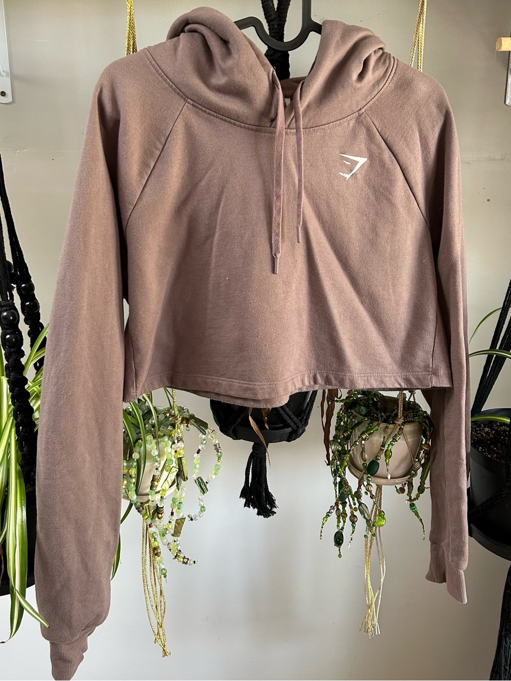 Gymshark Cropped Hoodie in Mauve